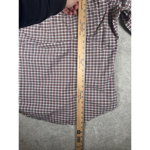 Vtg Polo Ralph Lauren L/S Oxford Button Front Shirt Men's L Plaid Red Flash Pony - Picture 8 of 10